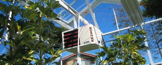 Heater in greenhouse
