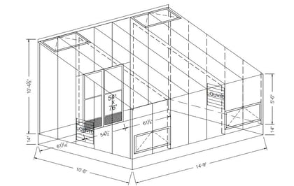 Freestanding Lean-to Drawing