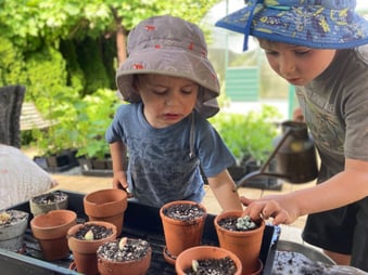 extra - grandkids gardening